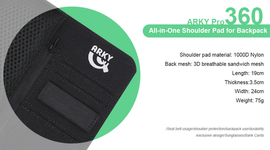 ARKY Pro 360: All-in-One Shoulder Pad for Backpack